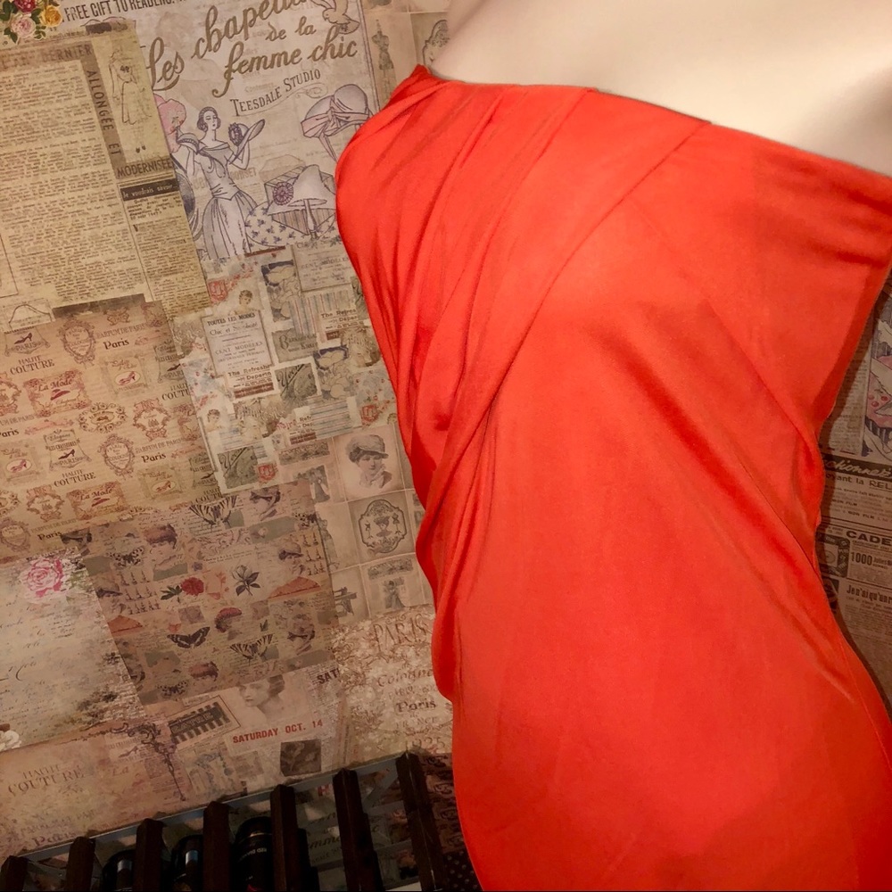 Badgley Mischka Belle Orange Sleeveless Maxi Dress - Picture 5 of 8